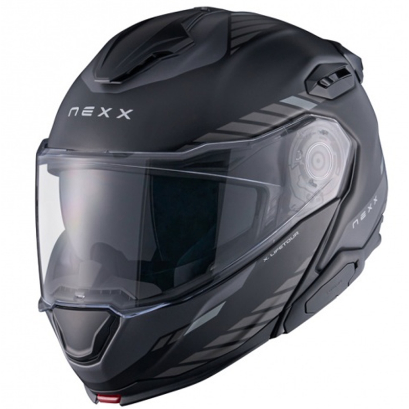 Casque moto modulable Nexx X.Lifetour Globe noir-gris mat soldes