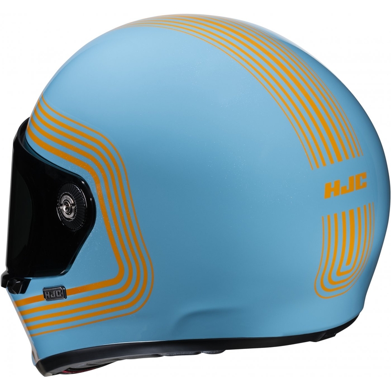 Casque moto intégral HJC V10 Foni MC27 turquoise-orange
