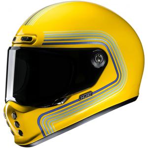 Casque moto intégral HJC V10 Foni MC3 jaune-bleu