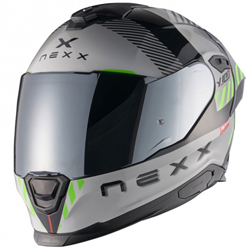 Casque moto intégral NEXX Y.100R Fade gris-noir soldes