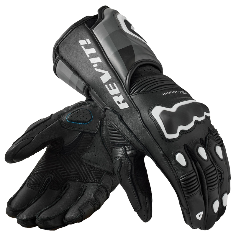 Gants de moto Revit Quantum 3 noir-blanc