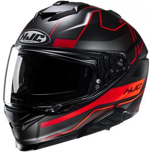 Casque moto intégral HJC i71 Iorix MC1SF noir-rouge