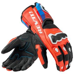 Gants moto Revit Quantum 3 rouge-bleu fluo
