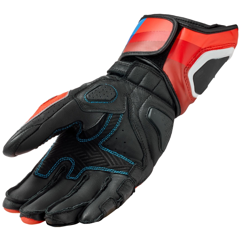 Gants moto Revit Quantum 3 rouge-bleu fluo
