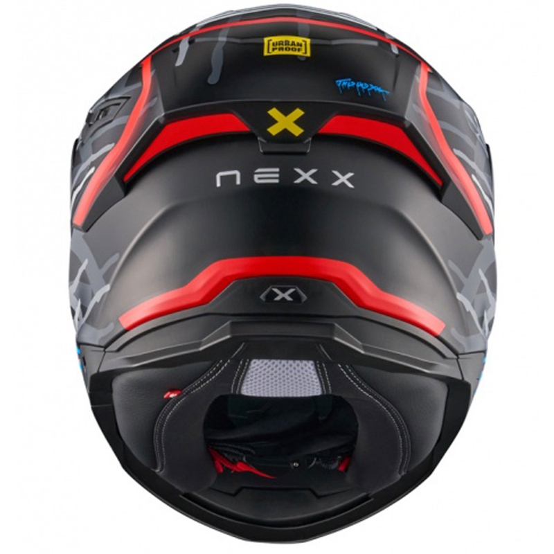 Casque moto intégral NEXX Y.100R Urbangram noir-rouge soldes