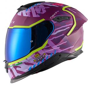 Casque moto intégral NEXX Y.100R Urbangram violet mat