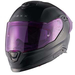 Casque moto intégral NEXX Y.100R Subsonic noir-rose mat