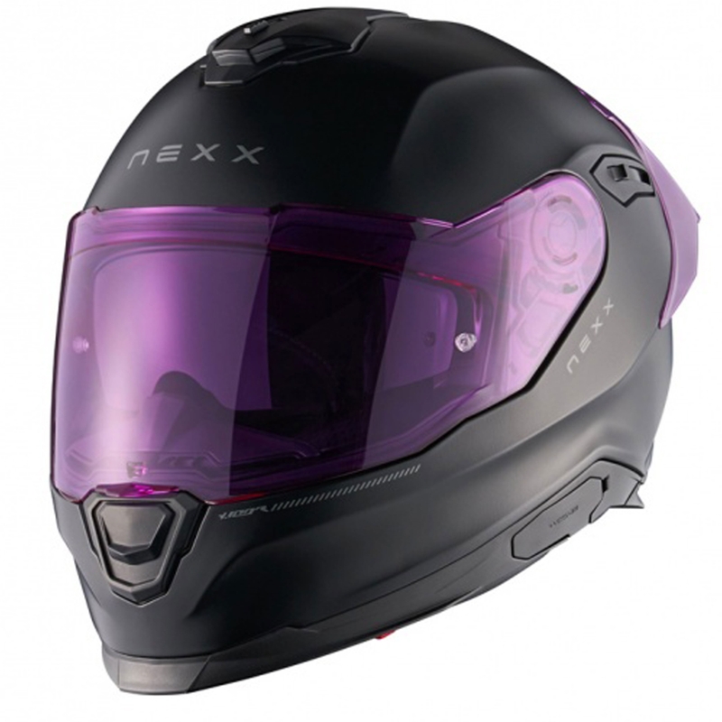 Casque moto intégral NEXX Y.100R Subsonic noir-rose mat soldes