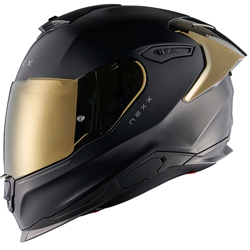 Casque moto intégral NEXX Y.100R Subsonic noir mat-or