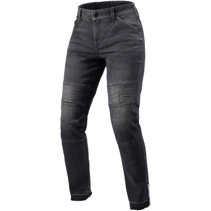 Jean moto court Revit Moto 2 Slim pour femme, gris foncé