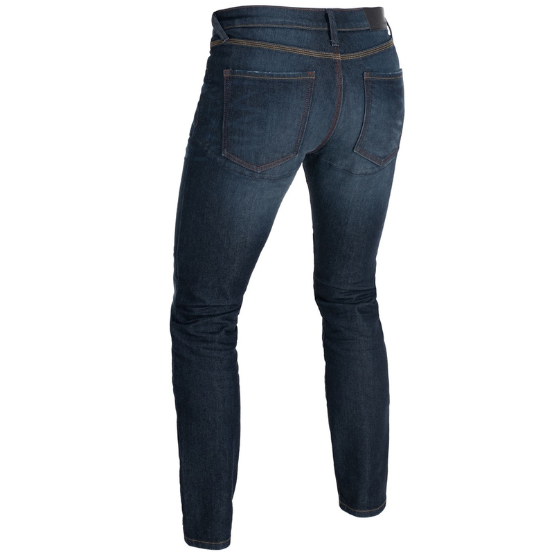Jean slim Oxford Original approuvé AAA, jean moto bleu délavé