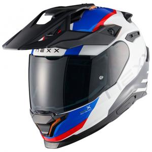 Casque moto enduro NEXX Y.TRAVL Quest blanc-bleu-rouge