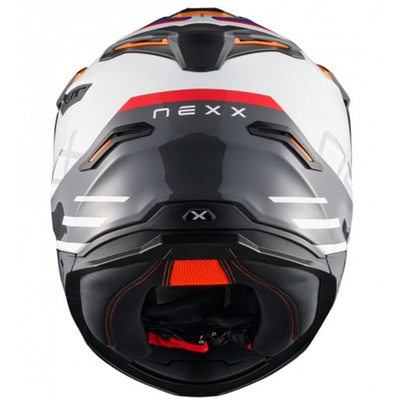 Casque moto enduro NEXX Y.TRAVL Quest blanc-bleu-rouge