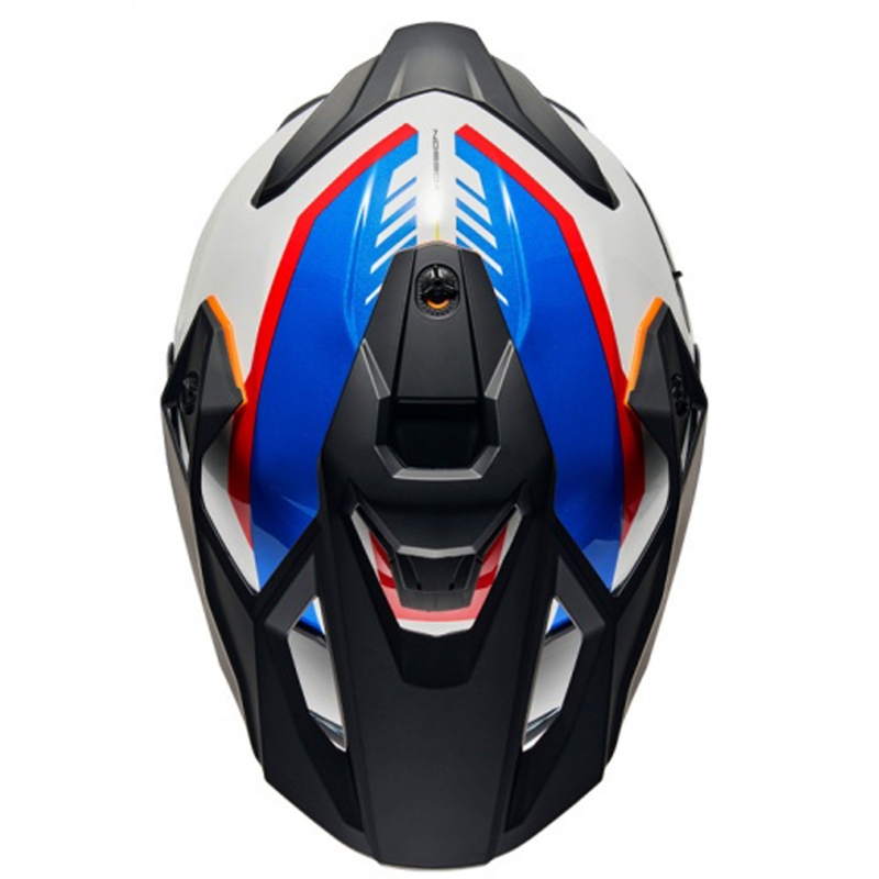 Casque moto enduro NEXX Y.TRAVL Quest blanc-bleu-rouge
