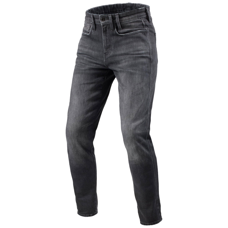 Jean moto skinny Revit Kai Short gris moyen pierre