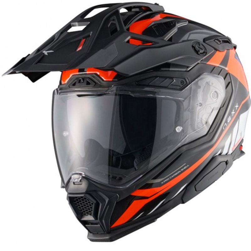 Casque moto enduro Nexx X.WED3 Gobi orange-blanc