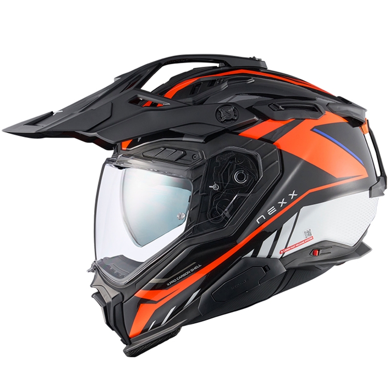 Casque moto enduro Nexx X.WED3 Gobi orange-blanc