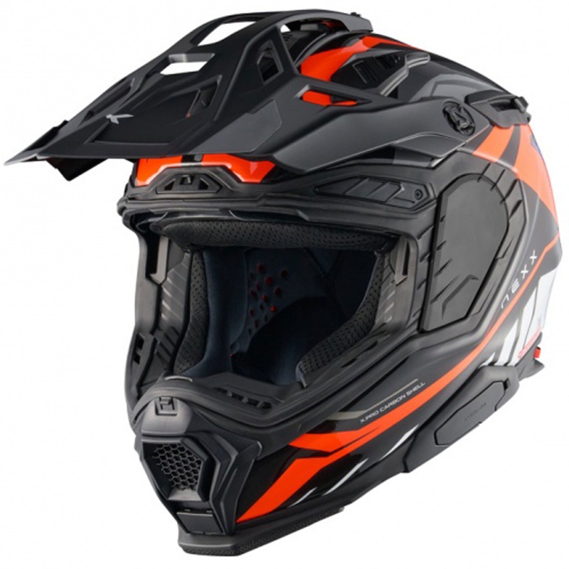 Casque moto enduro Nexx X.WED3 Gobi orange-blanc