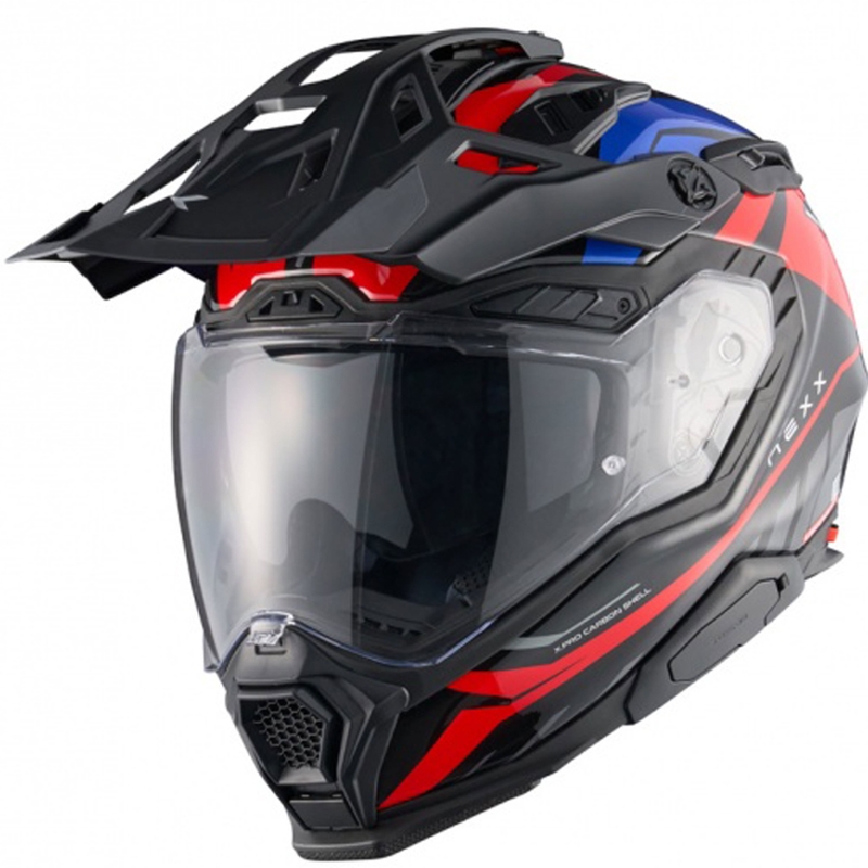 Casque moto enduro Nexx X.WED3 Gobi bleu-rouge