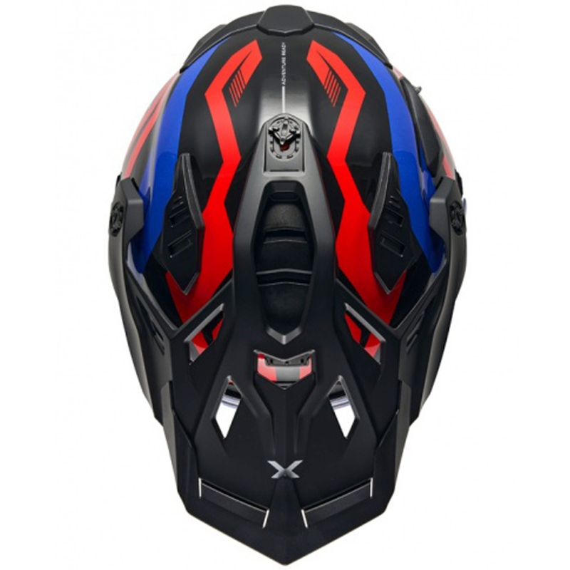 Casque moto enduro Nexx X.WED3 Gobi bleu-rouge