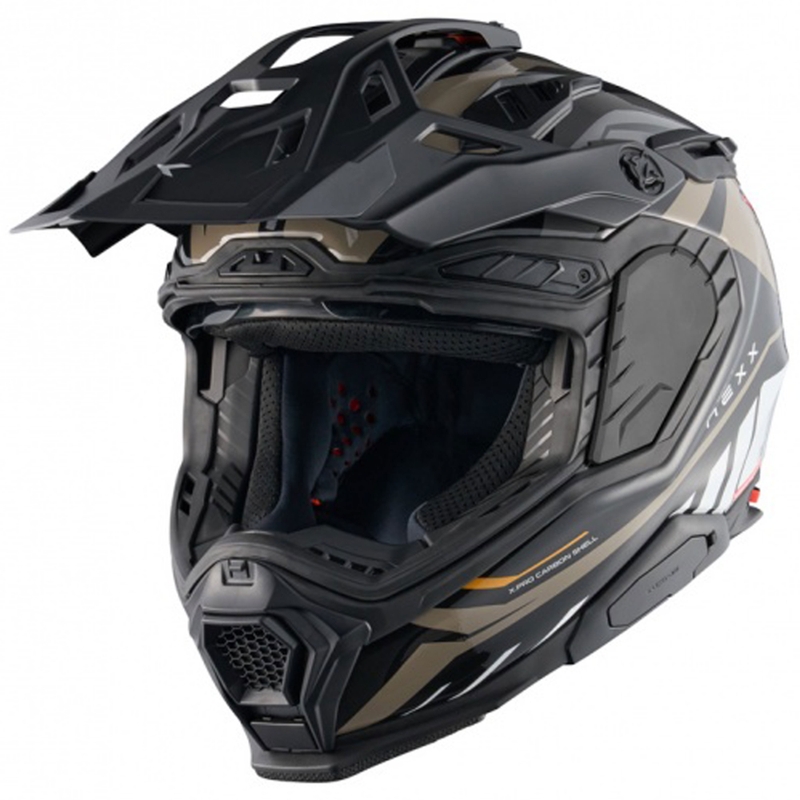 Casque moto enduro Nexx X.WED3 Gobi sable-blanc