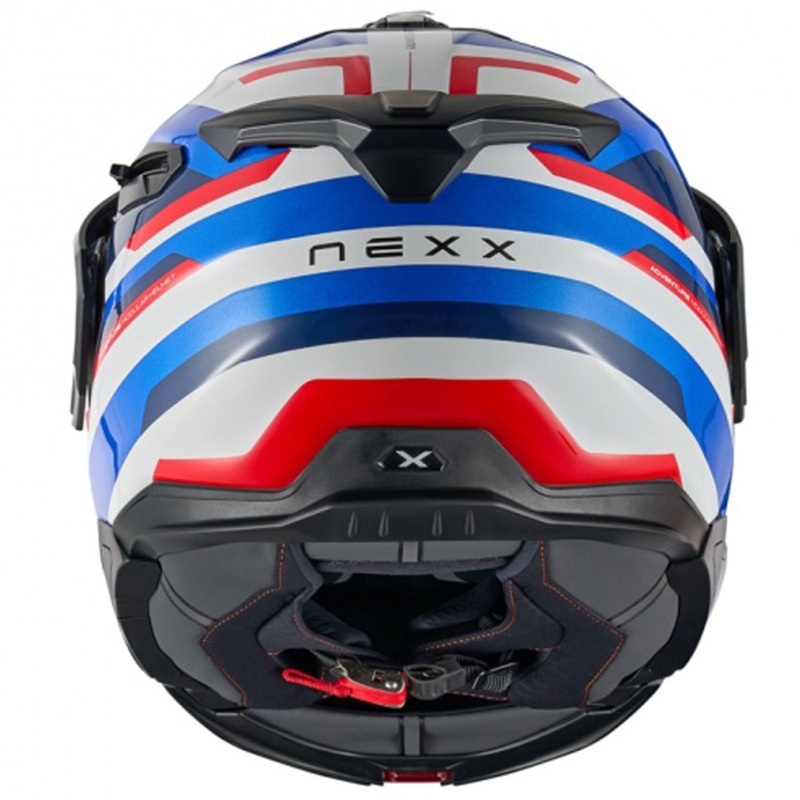 Casque moto modulable Nexx X.Lifecountry Westbound bleu-rouge