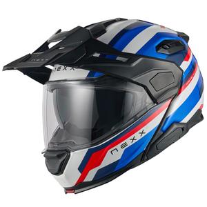 Casque moto modulable Nexx X.Lifecountry Westbound bleu-rouge