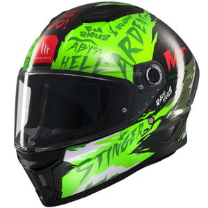 Casque moto intégral MT Stinger 2 Ardent vert