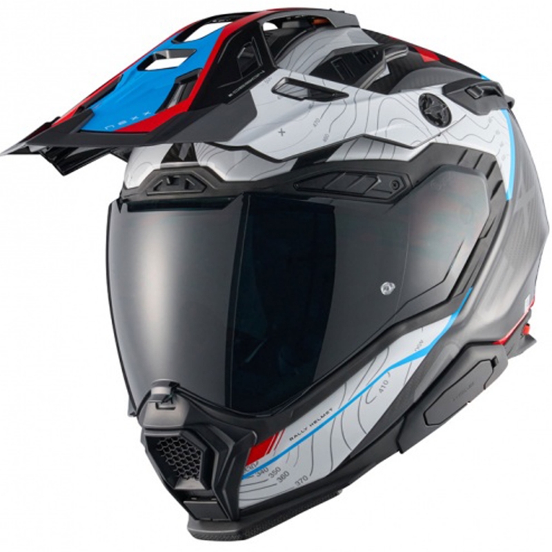Casque moto enduro Nexx X.WED3 Furka bleu-rouge