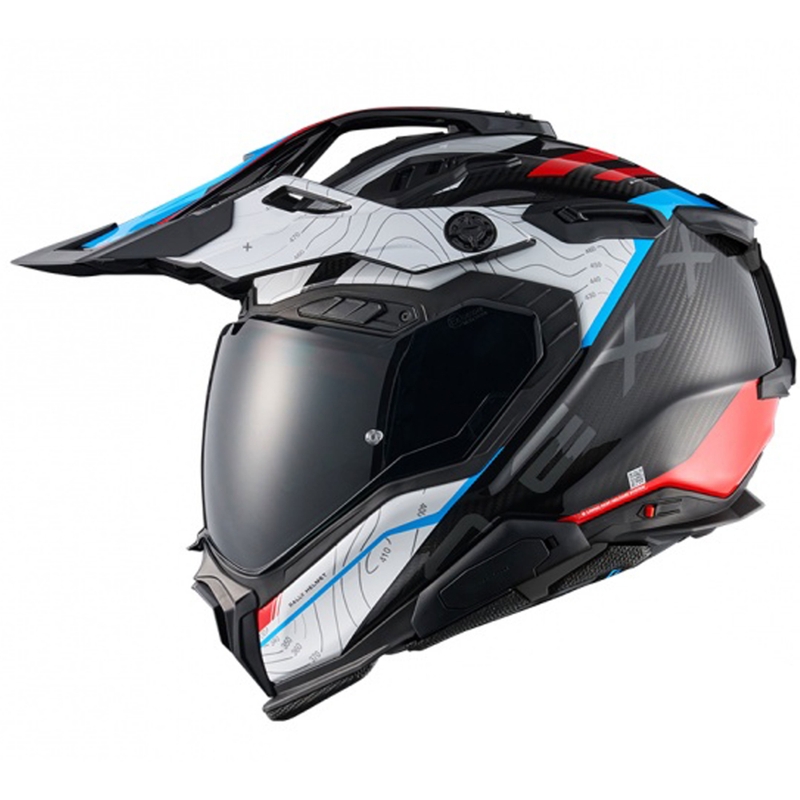 Casque moto enduro Nexx X.WED3 Furka bleu-rouge
