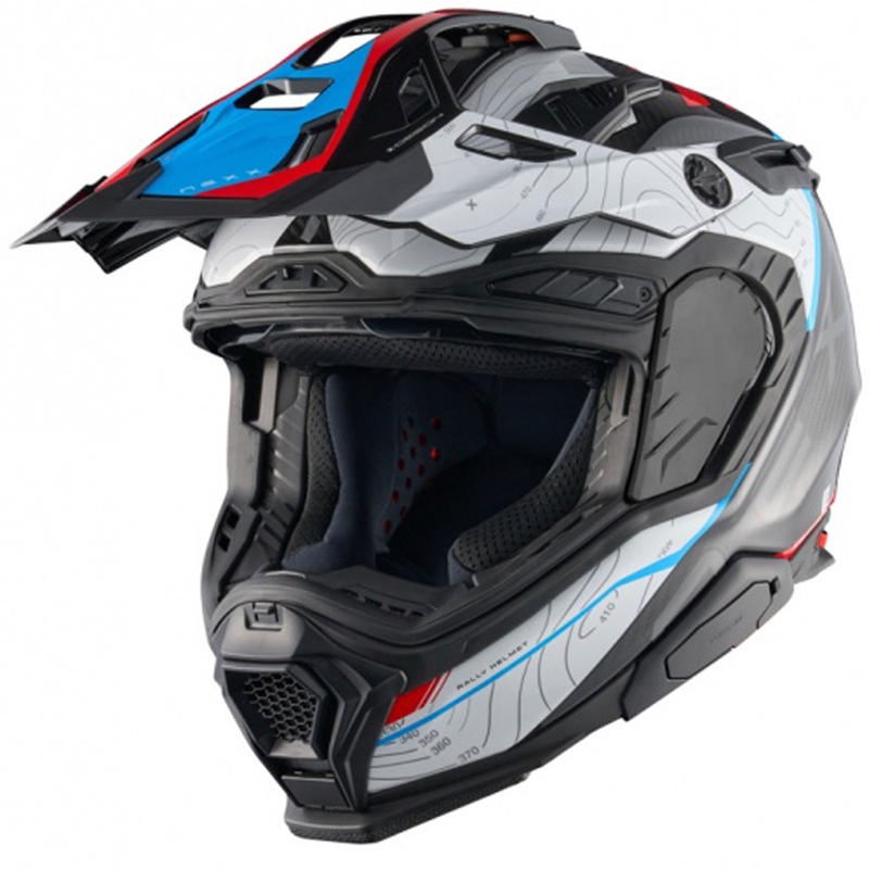 Casque moto enduro Nexx X.WED3 Furka bleu-rouge