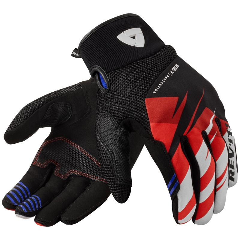 Gants de moto Revit Surge noir-rouge
