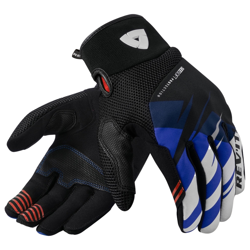 Gants de moto Revit Surge noir-bleu