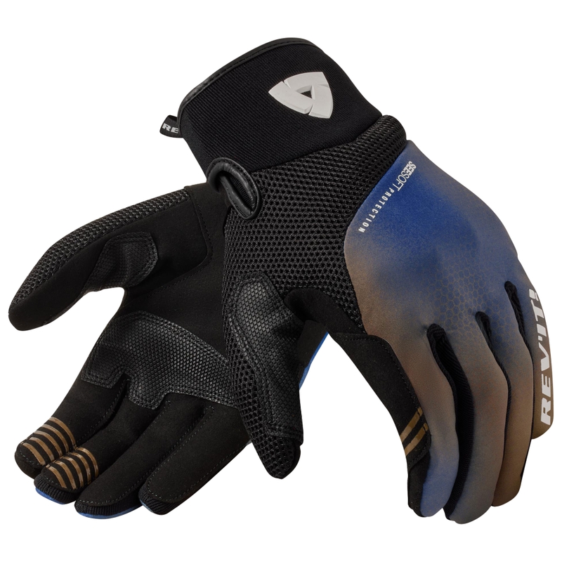 Gants de moto Revit Surge camouflage bleu
