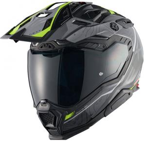 Casque moto enduro Nexx X.WED3 Furka gris-jaune fluo