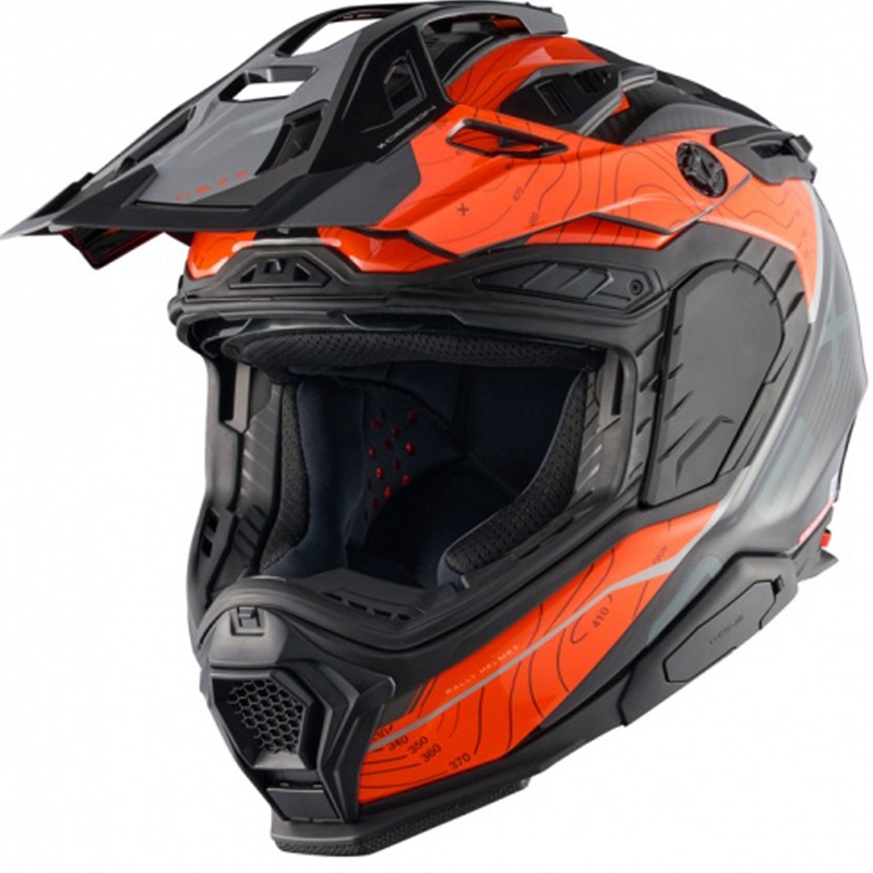 Casque moto enduro Nexx X.WED3 Furka orange-gris