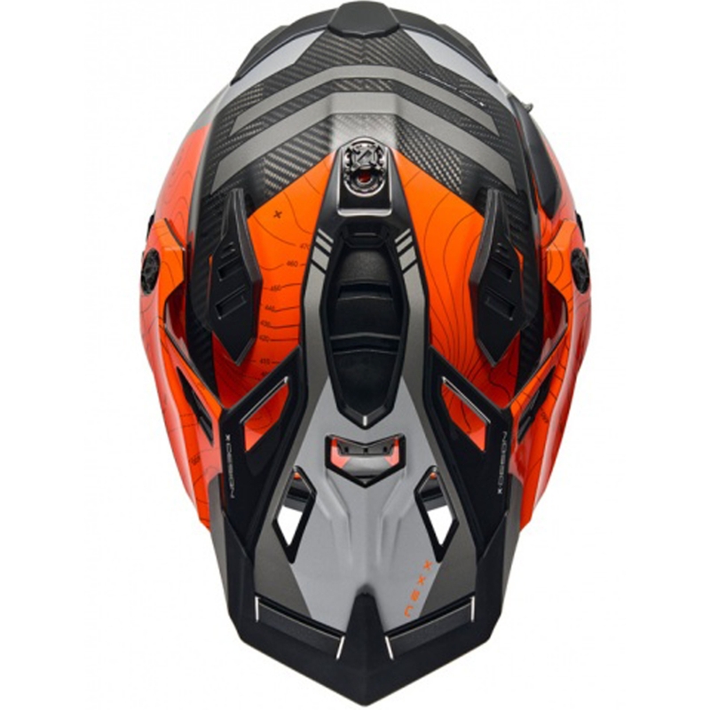 Casque moto enduro Nexx X.WED3 Furka orange-gris