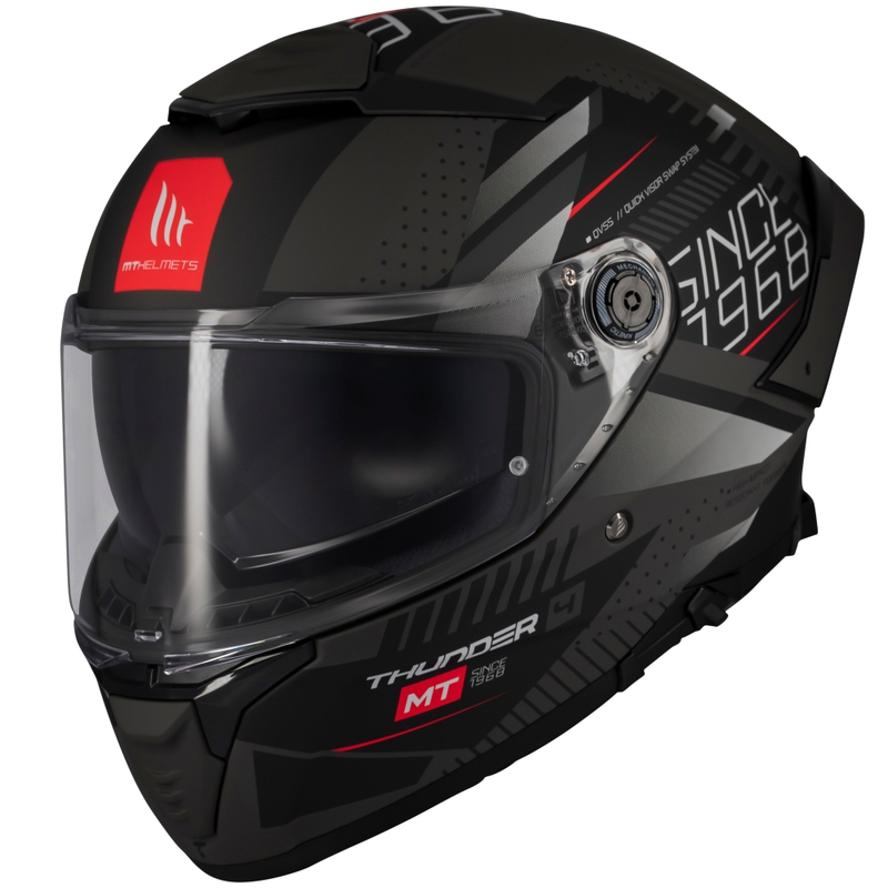 Casque intégral de moto MT Thunder 4 SV Luminence noir mat