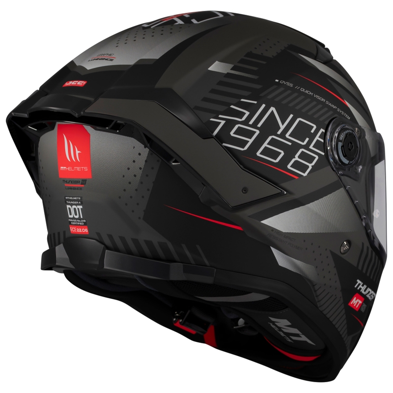 Casque intégral de moto MT Thunder 4 SV Luminence noir mat