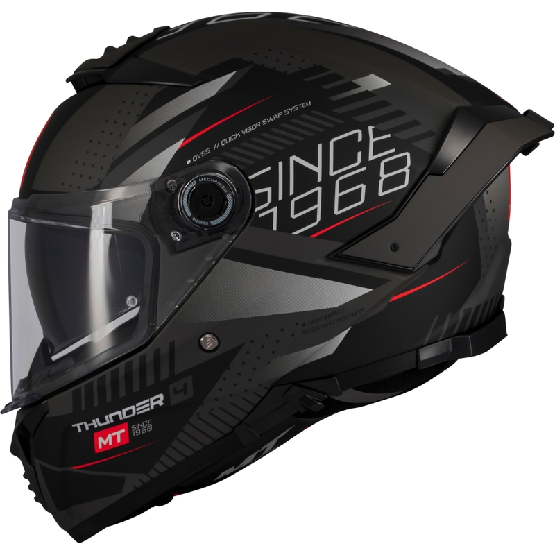 Casque intégral de moto MT Thunder 4 SV Luminence noir mat