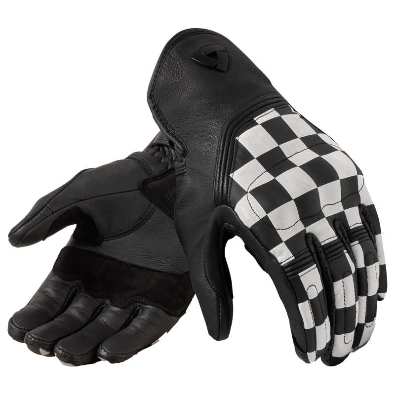 Gants de moto Revit Redhill blanc-noir