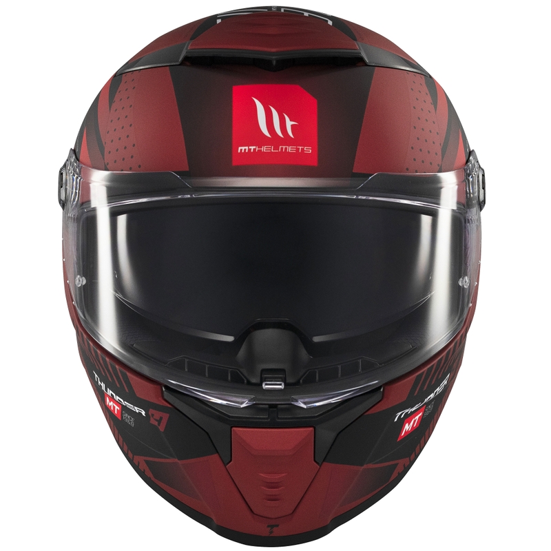 Casque intégral de moto MT Thunder 4 SV Luminence rouge mat