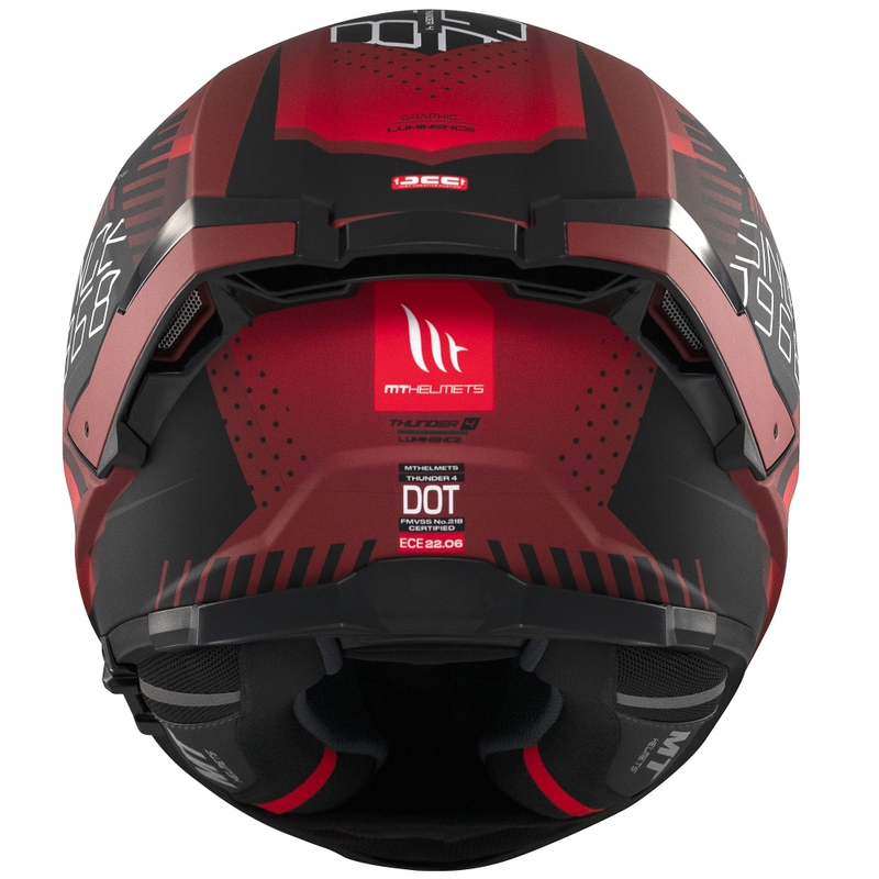 Casque intégral de moto MT Thunder 4 SV Luminence rouge mat