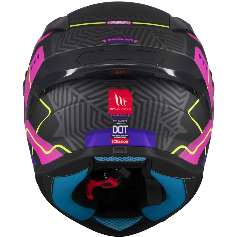 Casque moto intégral MT Targo S Brik noir mat-rose