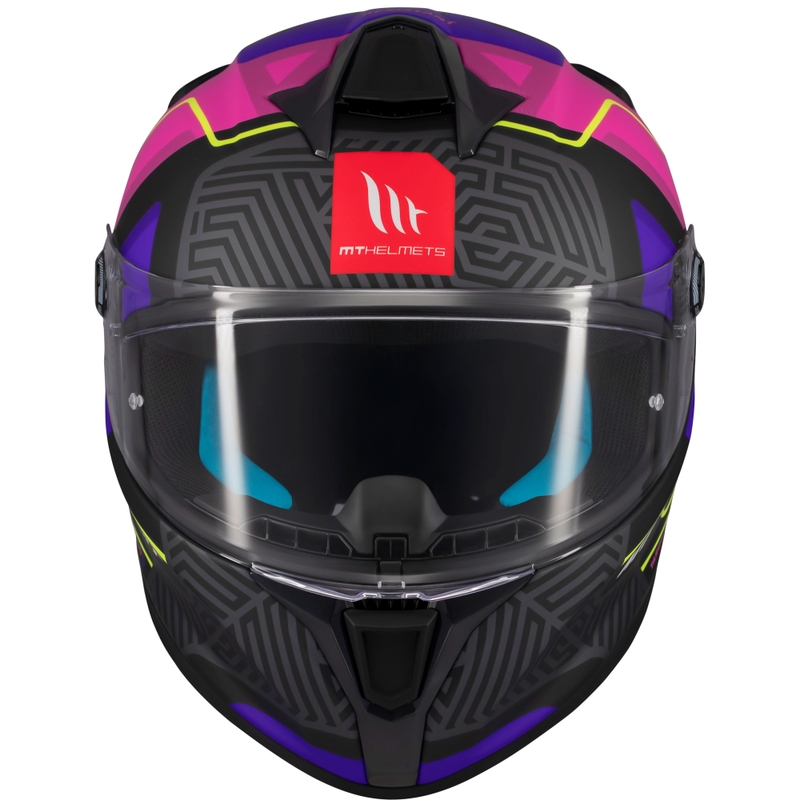 Casque moto intégral MT Targo S Brik noir mat-rose