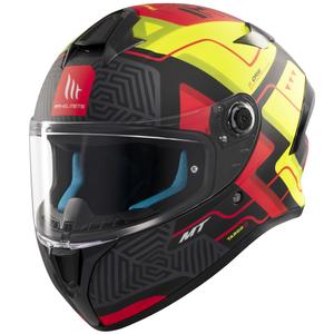 Casque moto intégral MT Targo S Brik noir-jaune mat