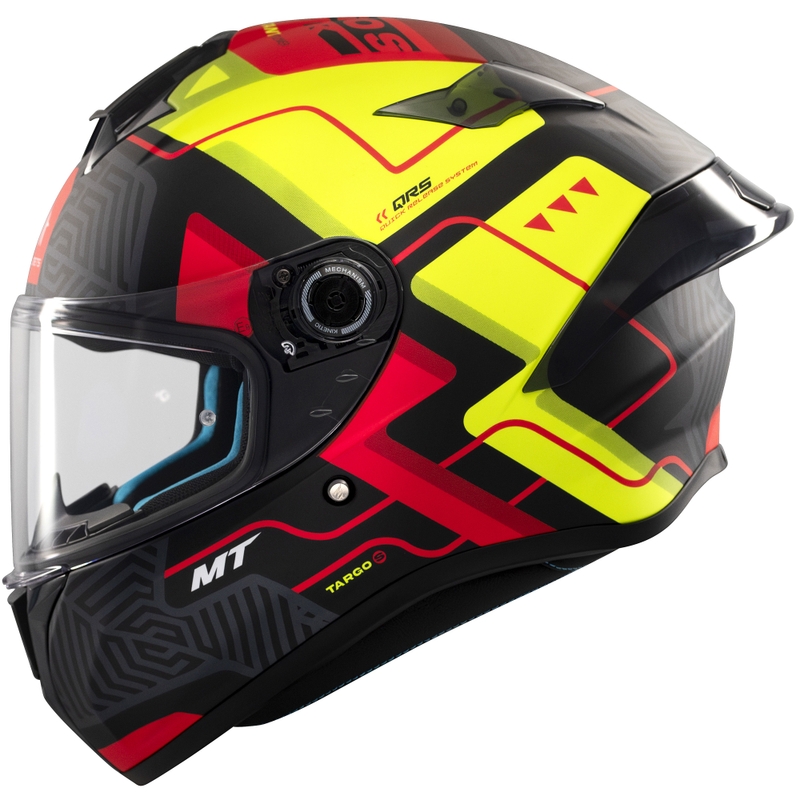 Casque moto intégral MT Targo S Brik noir-jaune mat