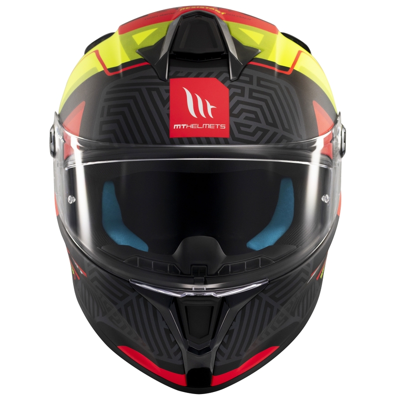 Casque moto intégral MT Targo S Brik noir-jaune mat