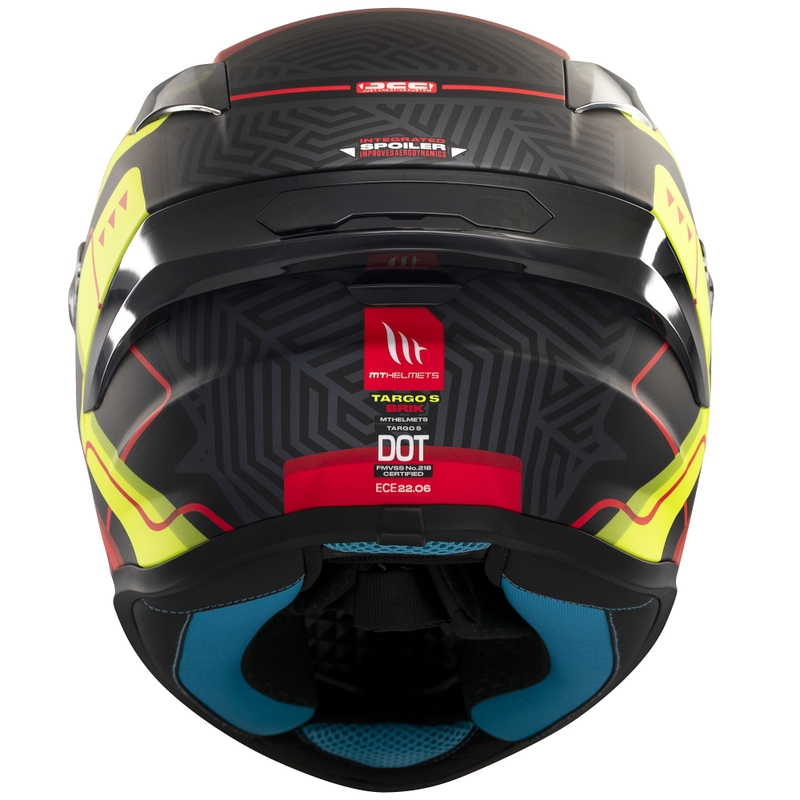 Casque moto intégral MT Targo S Brik noir-jaune mat