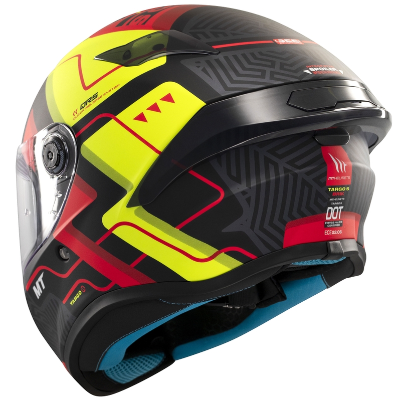 Casque moto intégral MT Targo S Brik noir-jaune mat